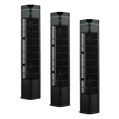 3 ventilateurs CECOLEC Colonne Silencieux 3 Vitesses 90º (lot)