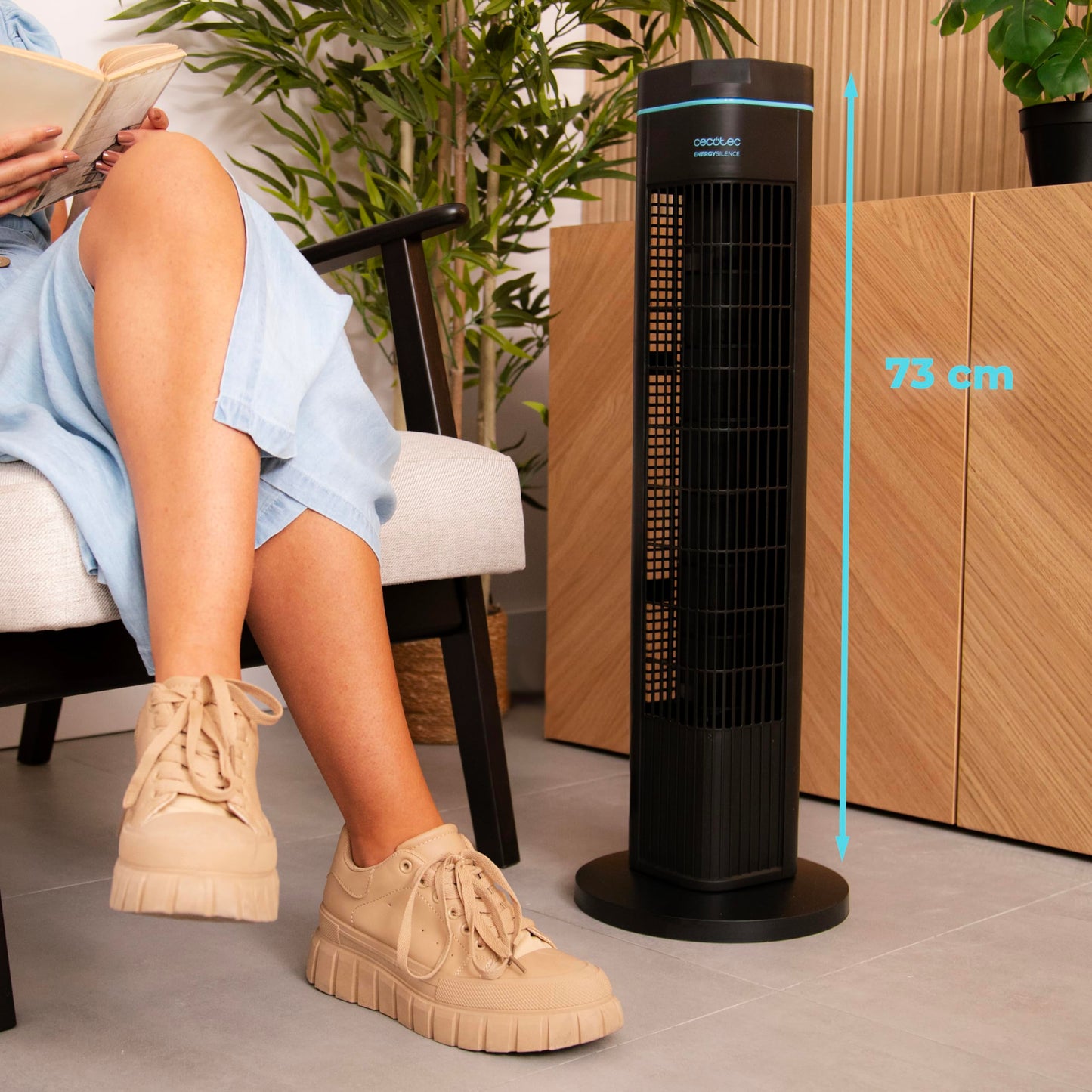 3 ventilateurs CECOLEC Colonne Silencieux 3 Vitesses 90º (lot)