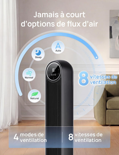 Ventilateur DREB colonne silencieux 20dB