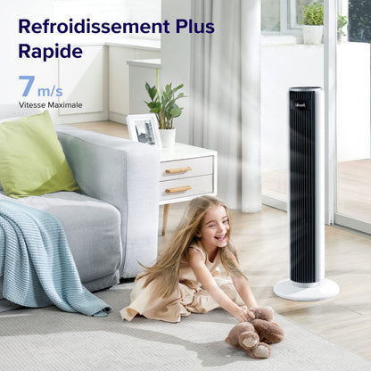 Ventilateur LEVOLT Colonne Silencieux 5 Vitesses 90°